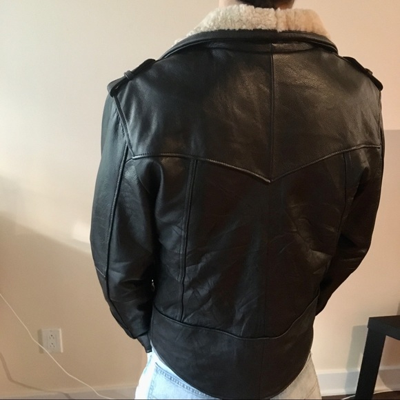 SOLD Unisex Recycled Leather Jacket - Picture 3 of 5